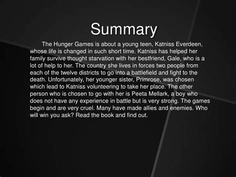 hunger games summary